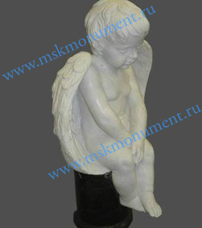 скульптуры ангелов из белого мрамора